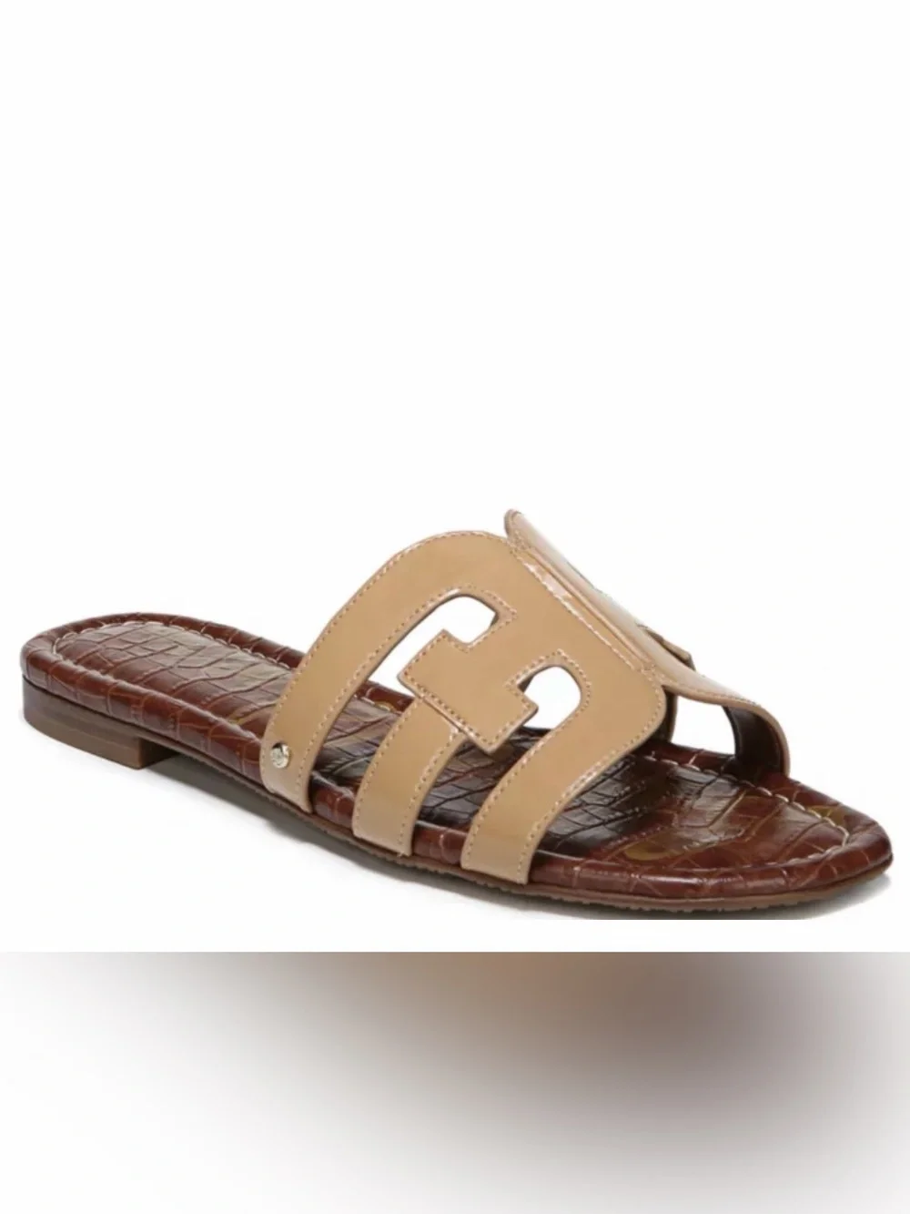 Sam Edelman Bay Slide Sandal 9.5 Almond Tan Brown Taupe Leather